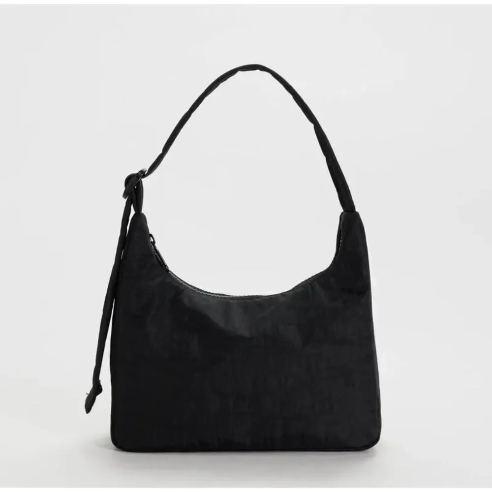 Baggu Mini Nylon Hobo Shoulder Bag Black Minimalist Utility Boho Preppy